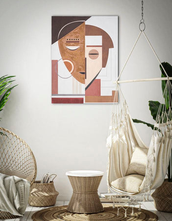 Dipinto su tela Ethnic con telaio in legno per decorazioni ambienti