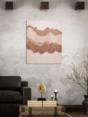 Dipinto su tela Browny con telaio in legno per decorazioni ambienti