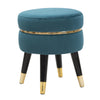 Sgabello Paris in poliestere gambe in legno colore nero per interni