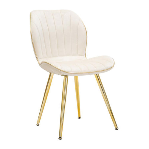 Sedia Paris in velluto con gambe in metallo color oro per interni