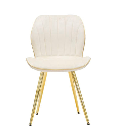 Sedia "Paris" in velluto con gambe in metallo color oro per interni
