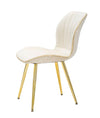 Sedia Paris in velluto con gambe in metallo color oro per interni