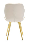 Sedia Paris in velluto con gambe in metallo color oro per interni