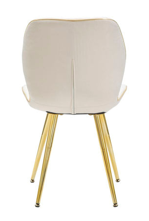 Sedia "Paris" in velluto con gambe in metallo color oro per interni