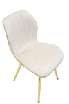 Sedia Paris in velluto con gambe in metallo color oro per interni