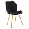 Sedia Paris in velluto con gambe in metallo color oro per interni