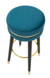 Sgabello da bar Paris in poliestere gambe in legno colore nero per interni