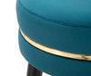 Sgabello da bar Paris in poliestere gambe in legno colore nero per interni