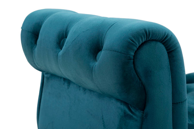 Panchetta "Paris" in poliestere gambe in legno colore nero per interni