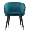 Poltrona Paris in poliestere gambe in metallo color nero e oro per interni