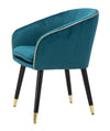Poltrona Paris in poliestere gambe in metallo color nero e oro per interni