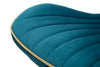 Sedia Paris in velluto con gambe in metallo color oro per interni