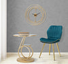 Sedia Paris in velluto con gambe in metallo color oro per interni