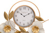 Orologio da parete con fiori e foglie decorative per salotto e cucina