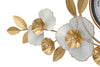 Orologio da parete con fiori e foglie decorative per salotto e cucina