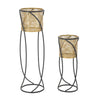 Coppia porta vasi Curvy con supporto in metallo per interni set da 2