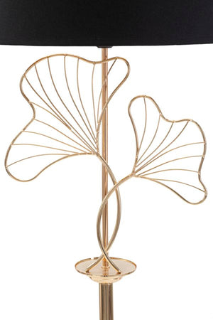 Lampada "Leaves" struttura in metallo color oro e poliestere per interni