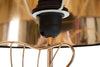 Lampada Leaves struttura in metallo color oro e poliestere per interni