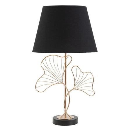 Lampada "Leaves" struttura in metallo color oro e poliestere per interni