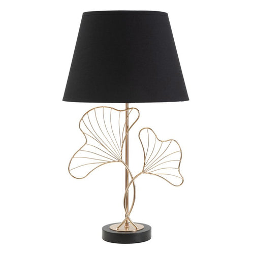 Lampada Leaves struttura in metallo color oro e poliestere per interni