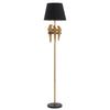 Lampada Pappagallo struttura in metallo color oro e poliestere per interni