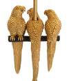 Lampada Pappagallo struttura in metallo color oro e poliestere per interni