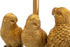 Lampada Pappagallo struttura in metallo color oro e poliestere per interni
