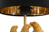 Lampada Pappagallo struttura in metallo color oro e poliestere per interni