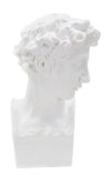 Scultura uomo romano in poliresina colore bianco per decorazioni ambienti