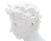 Scultura uomo romano in poliresina colore bianco per decorazioni ambienti