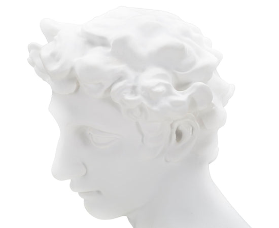 Scultura uomo romano in poliresina colore bianco per decorazioni ambienti