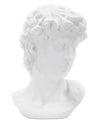 Scultura uomo romano in poliresina colore bianco per decorazioni ambienti