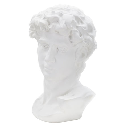 Scultura uomo romano in poliresina colore bianco per decorazioni ambienti