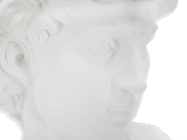 Scultura uomo romano in poliresina colore bianco per decorazioni ambienti