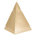 Piramide decorativa in poliresina color oro per decorazioni ambienti