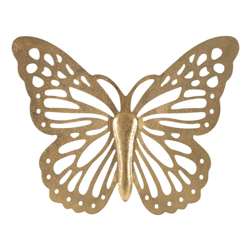 Farfalla decorativa da muro color oro in ferro per decorazioni ambienti