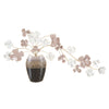 Pannello vaso decorativo con fiori in ferro per decorazioni ambienti