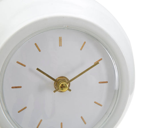 Orologio da tavolo in plastica con base in metallo per arredo