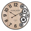 Orologio da parete con ingranaggi in ferro e legno MDF per salotto e cucina