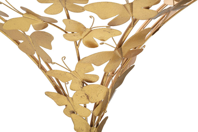 Mensola da muro struttura in metallo e ripiano in vetro per interni