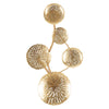 Lampada da muro Dishi struttura in metallo color oro per interni