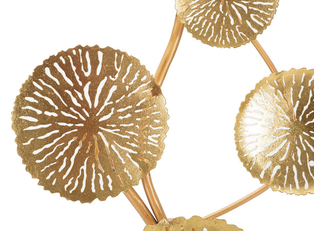 Lampada da muro "Dishi" struttura in metallo color oro per interni