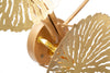 Lampada da muro Dishi struttura in metallo color oro per interni