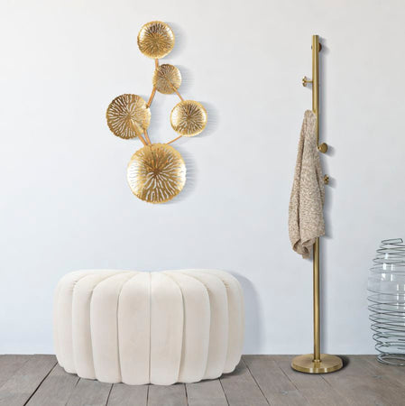 Lampada da muro "Dishi" struttura in metallo color oro per interni