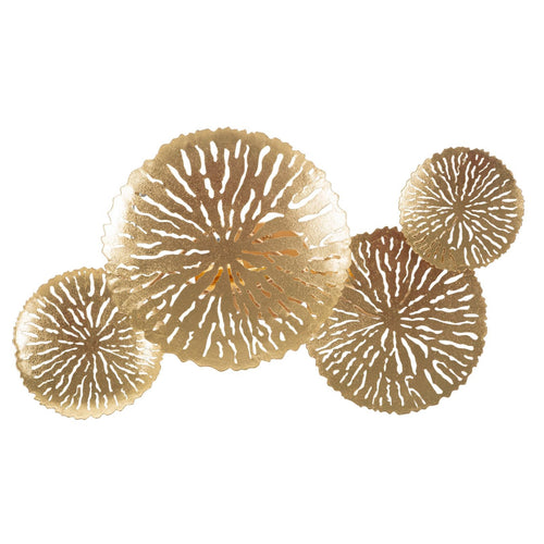 Lampada da muro Dishi struttura in metallo color oro per interni