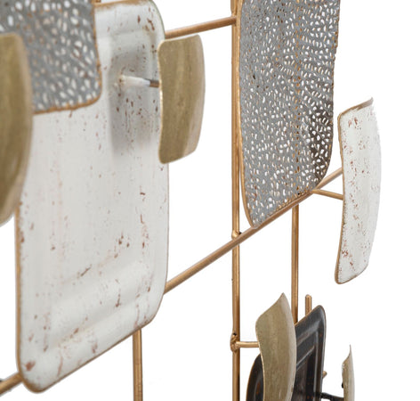Pannello decorativo con cubi in ferro per decorazioni ambienti