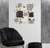 Pannello decorativo con cubi in ferro per decorazioni ambienti