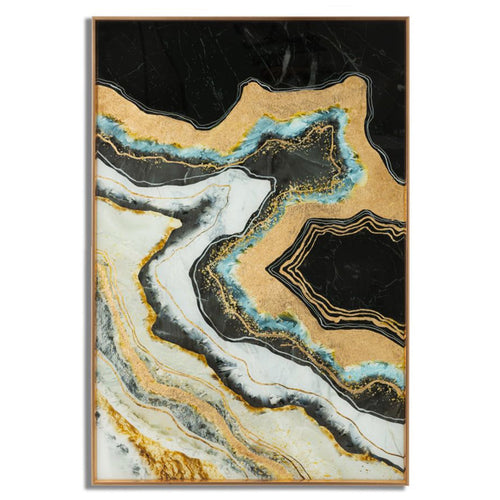 Pannello decorativo Darky in vetro con cornice per decorazioni ambienti