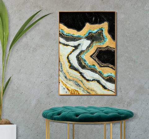 Pannello decorativo Darky in vetro con cornice per decorazioni ambienti