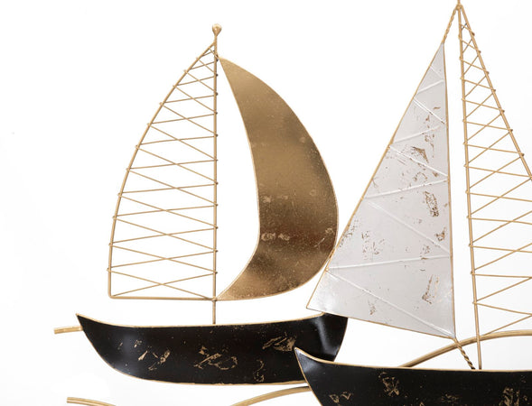 Pannello decorativo regata in ferro per decorazioni ambienti